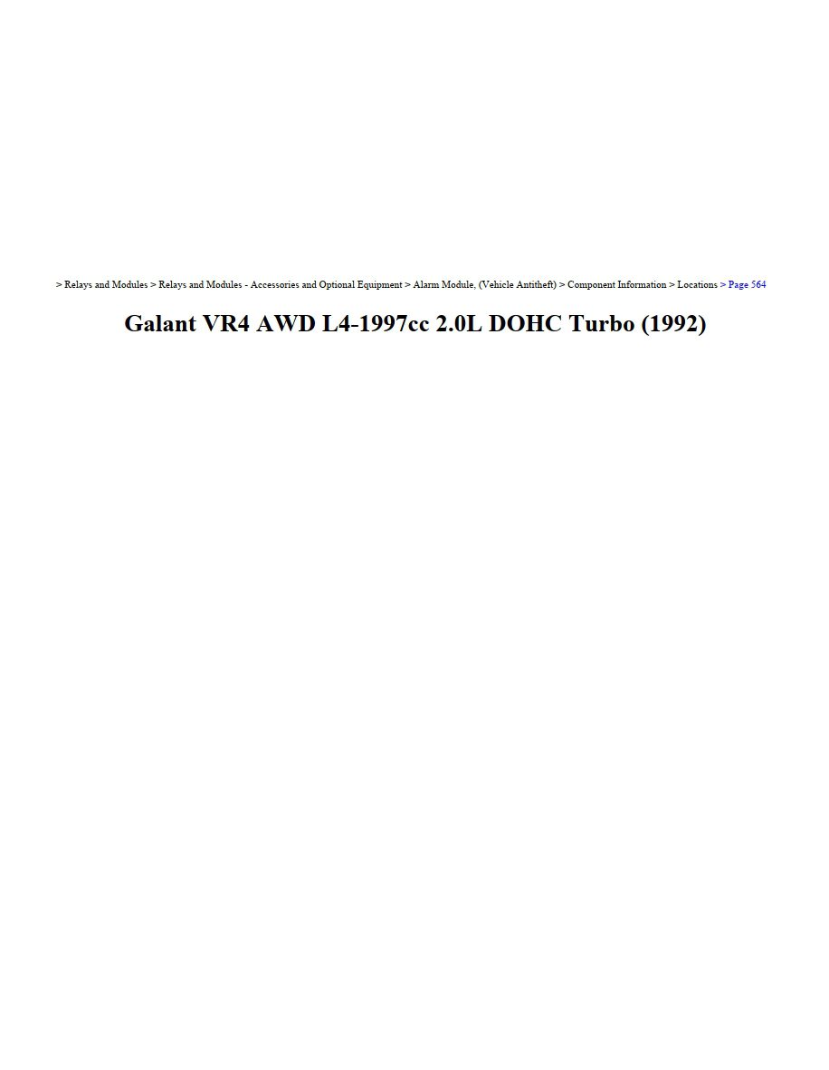 mitsubishi galant 1992 2.0l dohc turbo workshop manual