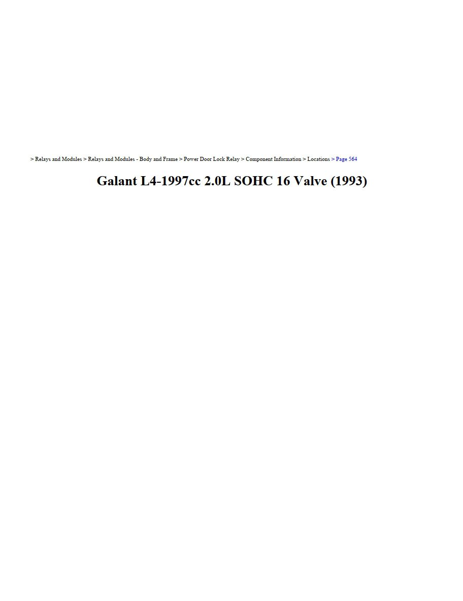 mitsubishi galant 1993 2.0l sohc workshop manual