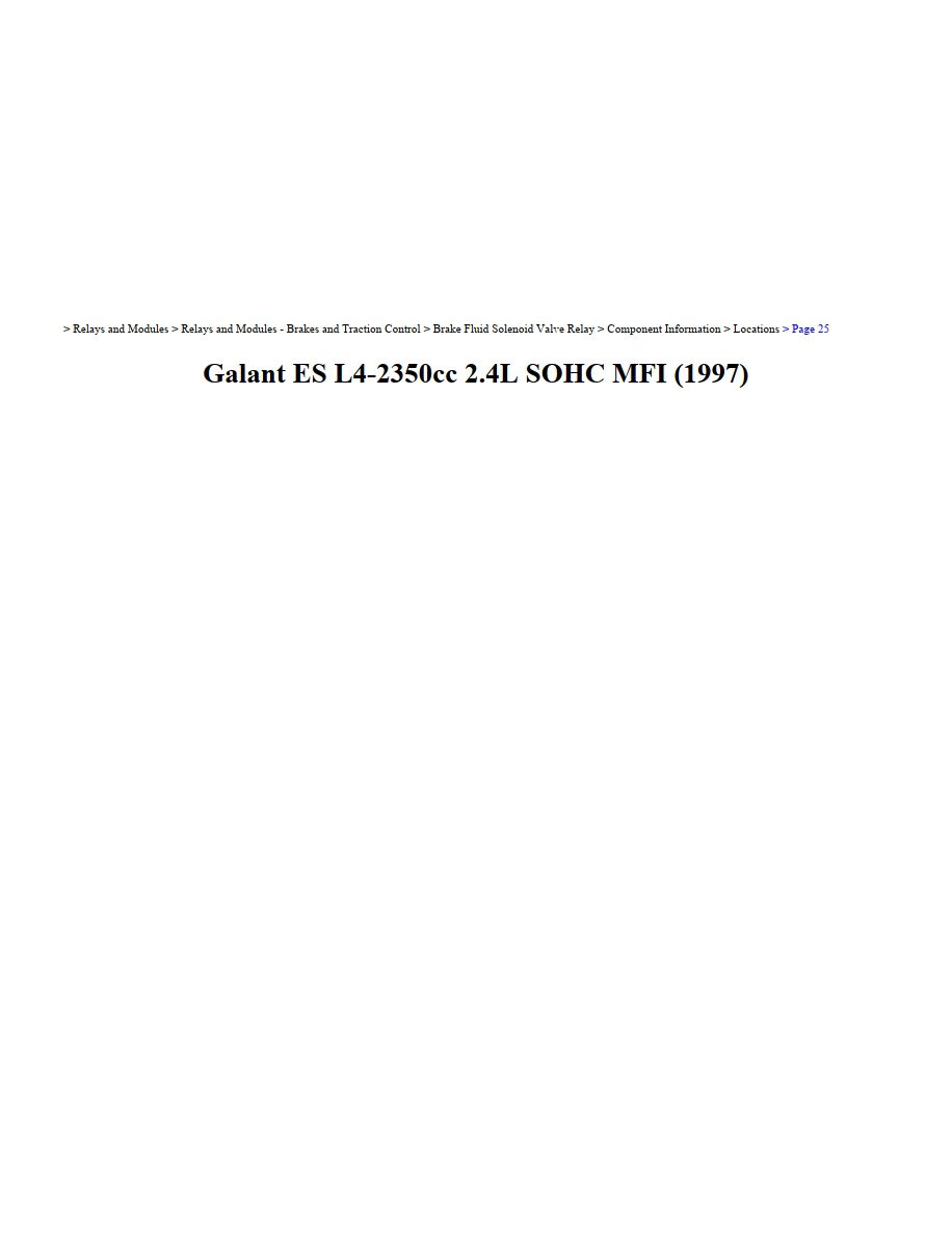 mitsubishi galant 1997 2.4l sohc mfi workshop manual