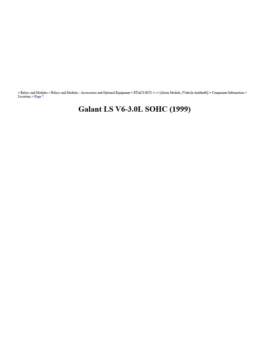 mitsubishi galant 1999 3.0l sohc workshop manual