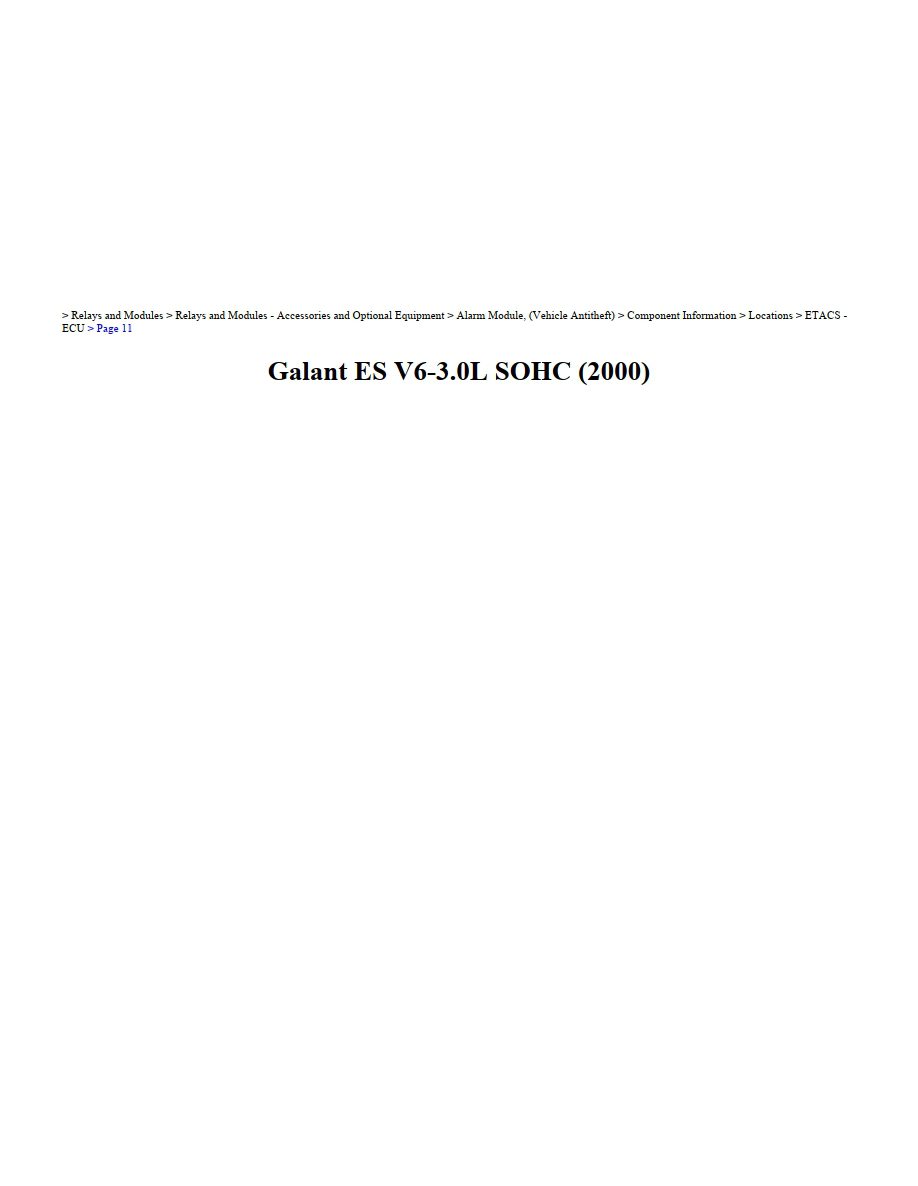 mitsubishi galant 2000 v6 3.0l workshop manual