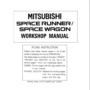 mitsubishi space wagon 1992 1997 workshop manual