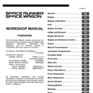 mitsubishi space wagon 2000 workshop manual