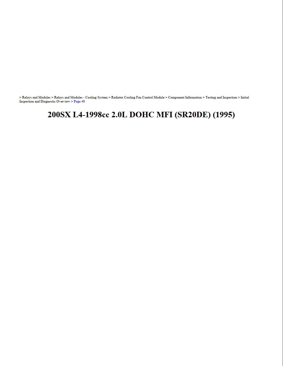 nissan 200 sx 1995 2.0l dohc workshop manual