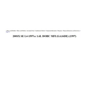 nissan 200 sx 1997 se 2.6l dohc workshop manual