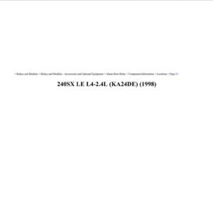nissan 240 sx 1998 2.4l workshop manual