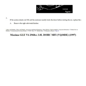 nissan maxima 1997 3.0l dohc mfi (vq30de) workshop manual