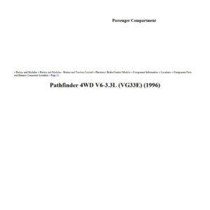 nissan pathfinder 1996 4wd v6 3.3l workshop manual
