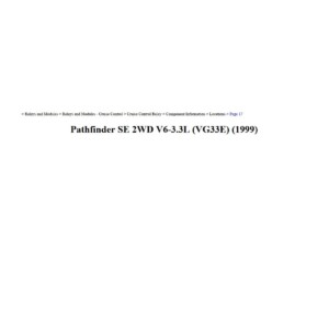 nissan pathfinder 1999 3.3l workshop manual