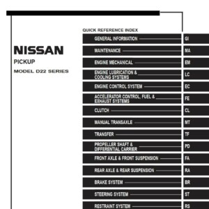 nissan pickup 2008 workshop manual