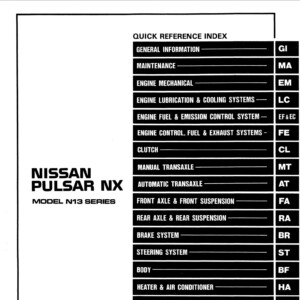 nissan pulsar n13 1988 service manual