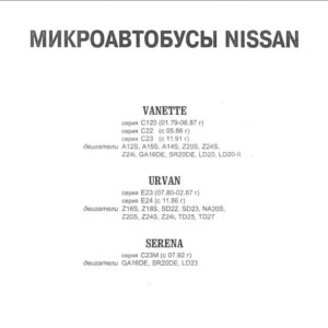 nissan serena 1979 1993 workshop manual