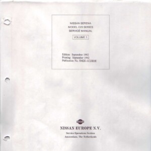 nissan serena c23 1991 service manual