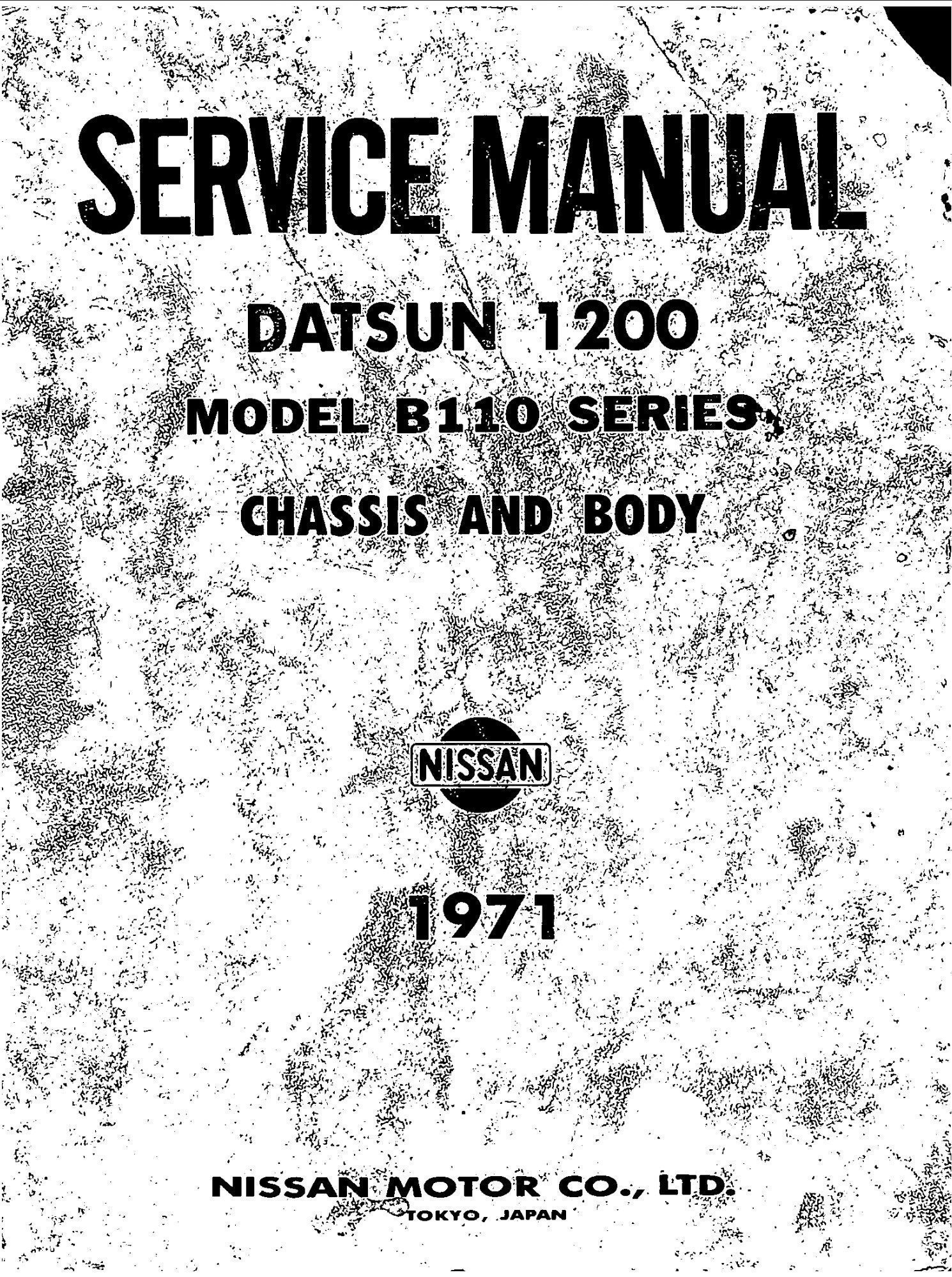 nissan sunny 1971 b110 series workshop manual