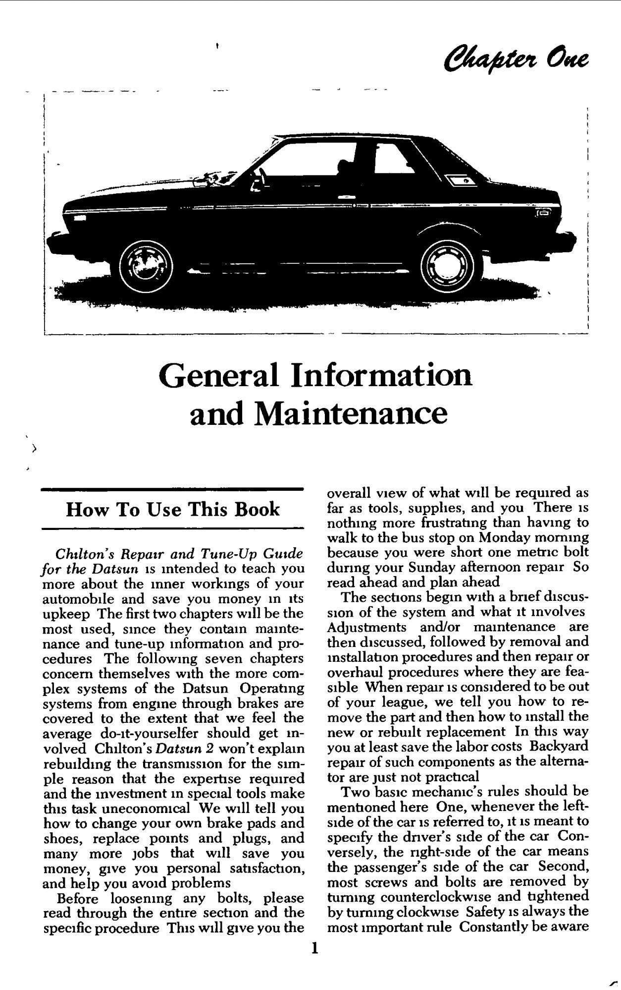 nissan sunny 1973 1978 workshop manual