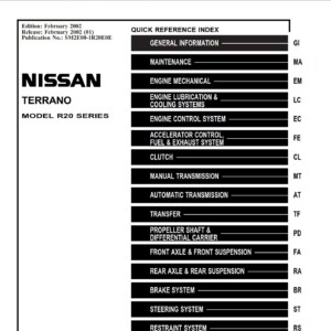 nissan terrano 2002 workshop manual