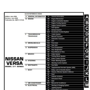 nissan tiida 2006 versa workshop manual