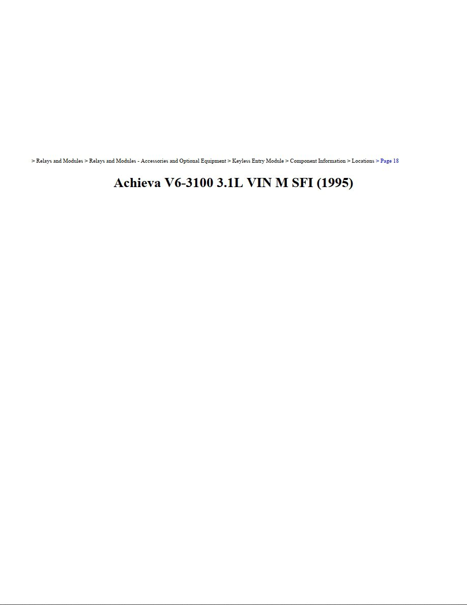 oldsmobile achieva 1995 3.1l sfi workshop manual