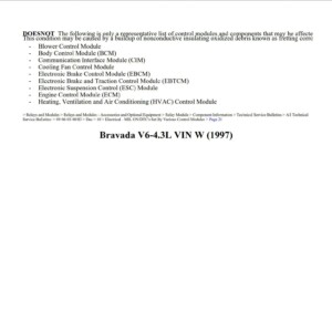 oldsmobile bravada 1997 v6 4.3l workshop manual