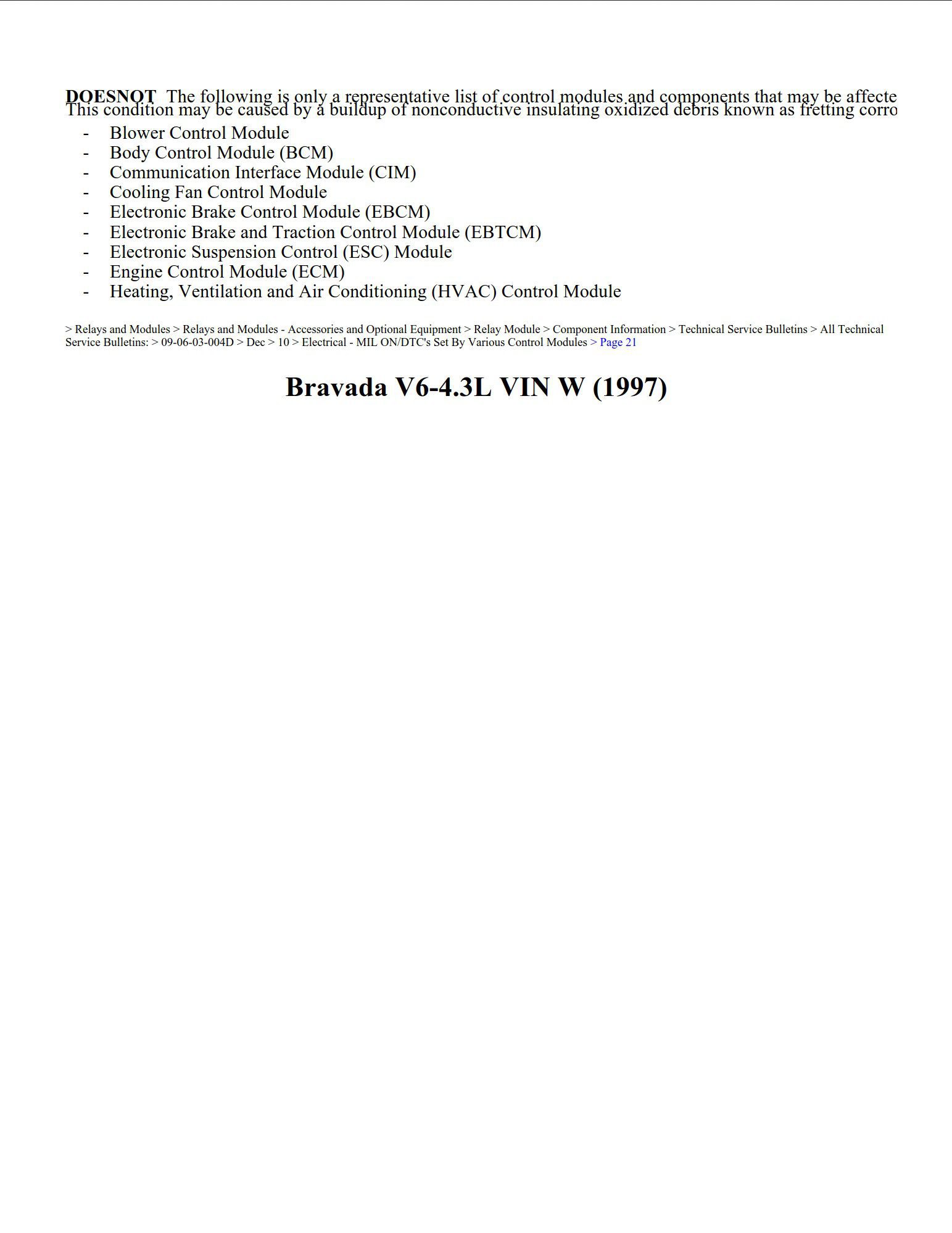 oldsmobile bravada 1997 v6 4.3l workshop manual