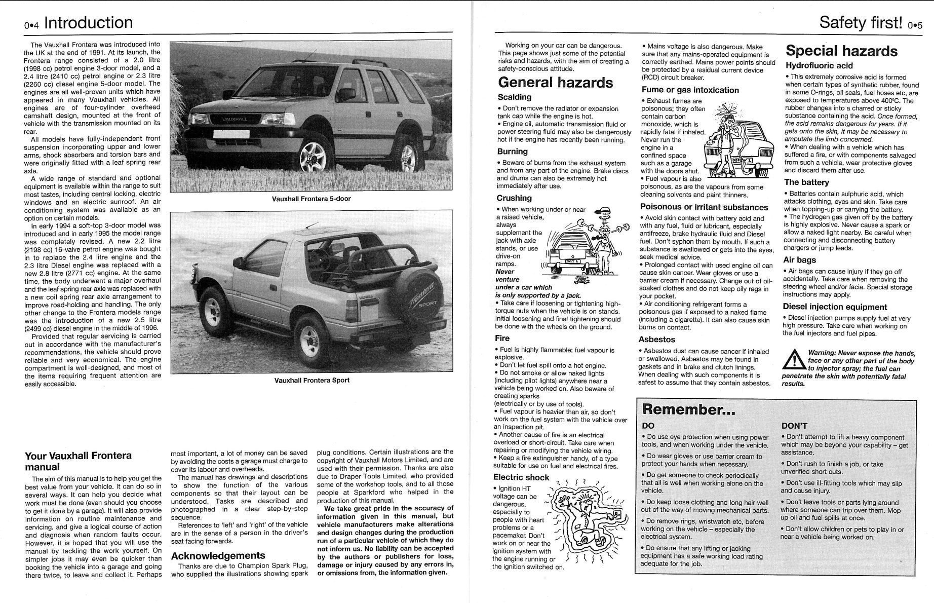 opel frontera 1991 1998 workshop manual