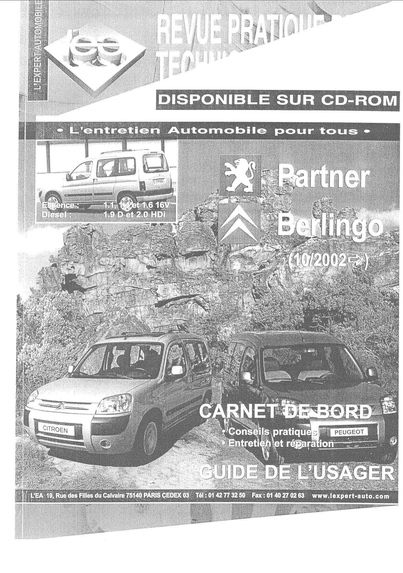 peugeot partner 2002 workshop manual