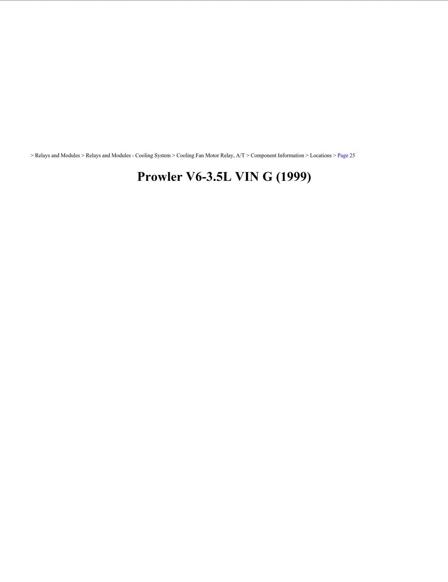 plymouth prowler 1999 3.5l vin g workshop manual