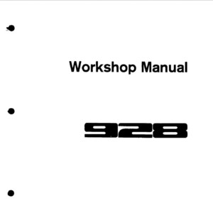 porsche 928 1977 workshop manual volume iii