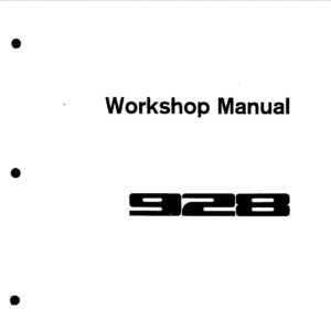 porsche 928 1977 workshop manual volume v