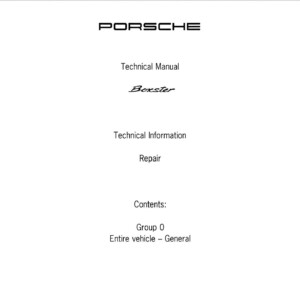porsche boxster 1996 workshop manual