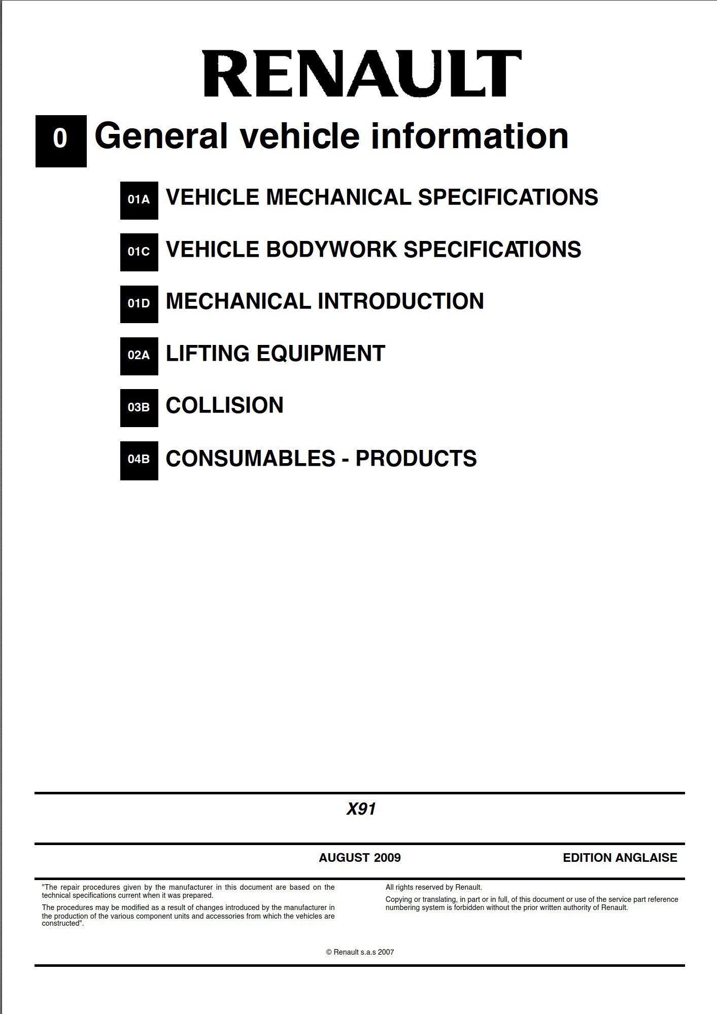 renault laguna x91 2008 2014 workshop manual