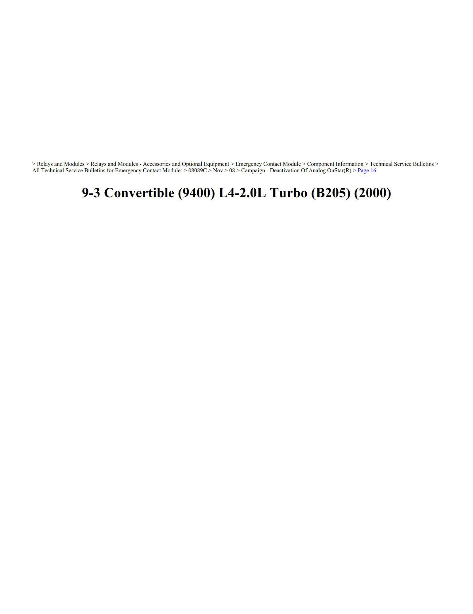 saab 9 3 2000 convertible 2.0l turbo workshop manual