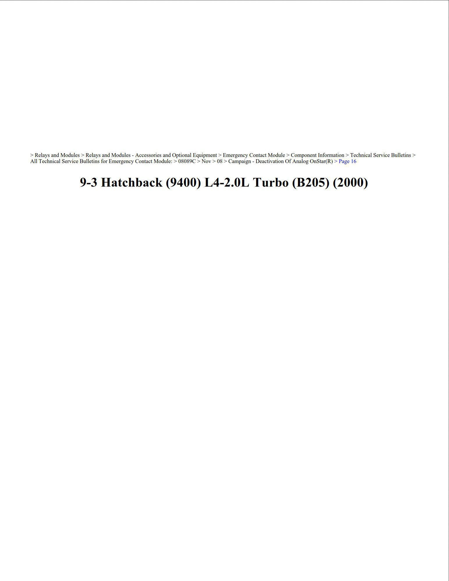 saab 9 3 2000 hatchback 2.0l workshop manual