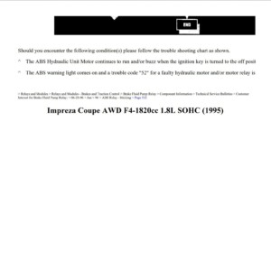 subaru impreza 1995 coupe 1.8l sohc workshop manual