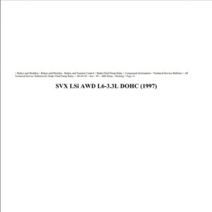 subaru svx 1997 ls awd 3.3l dohc workshop manual