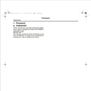 subaru tribeca 2007 service repair manual