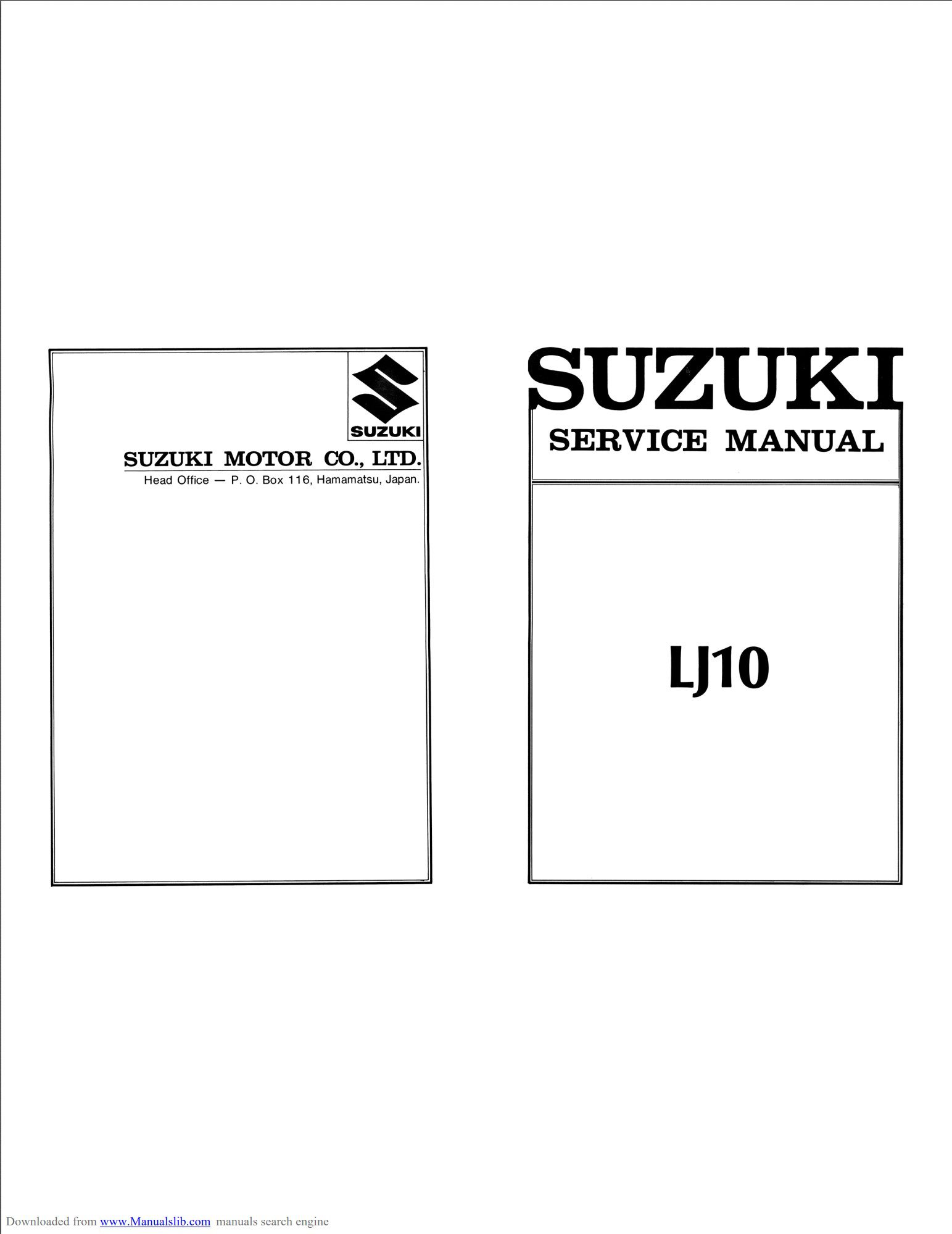suzuki lj 1971 workshop manual lj10 service manual