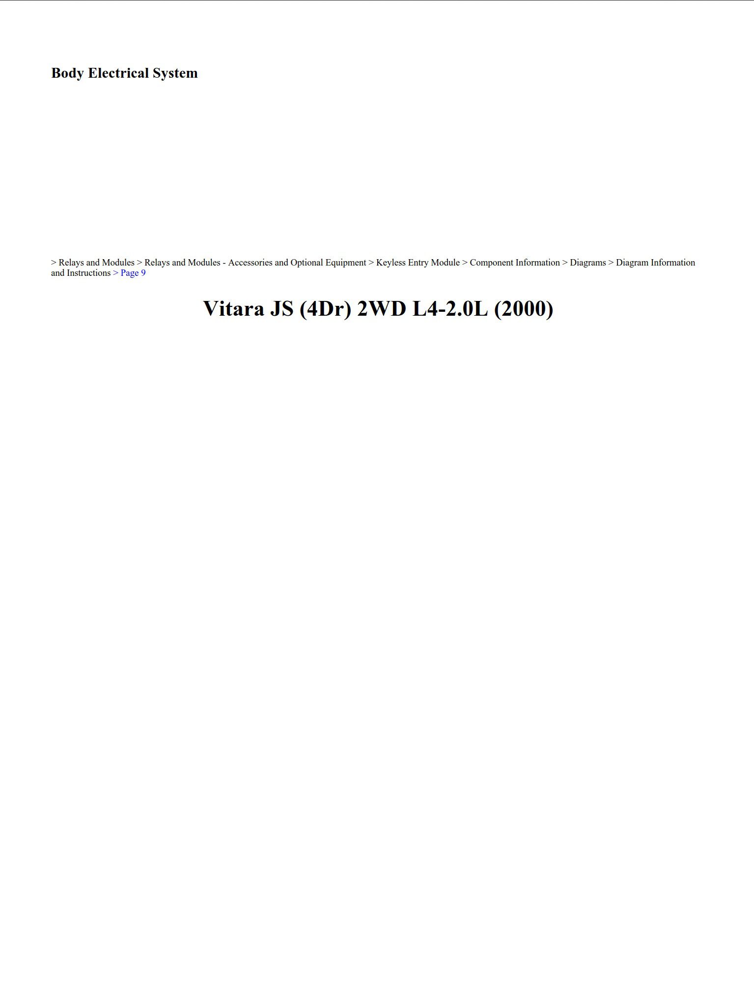 suzuki vitara 2000 2.0l workshop manual
