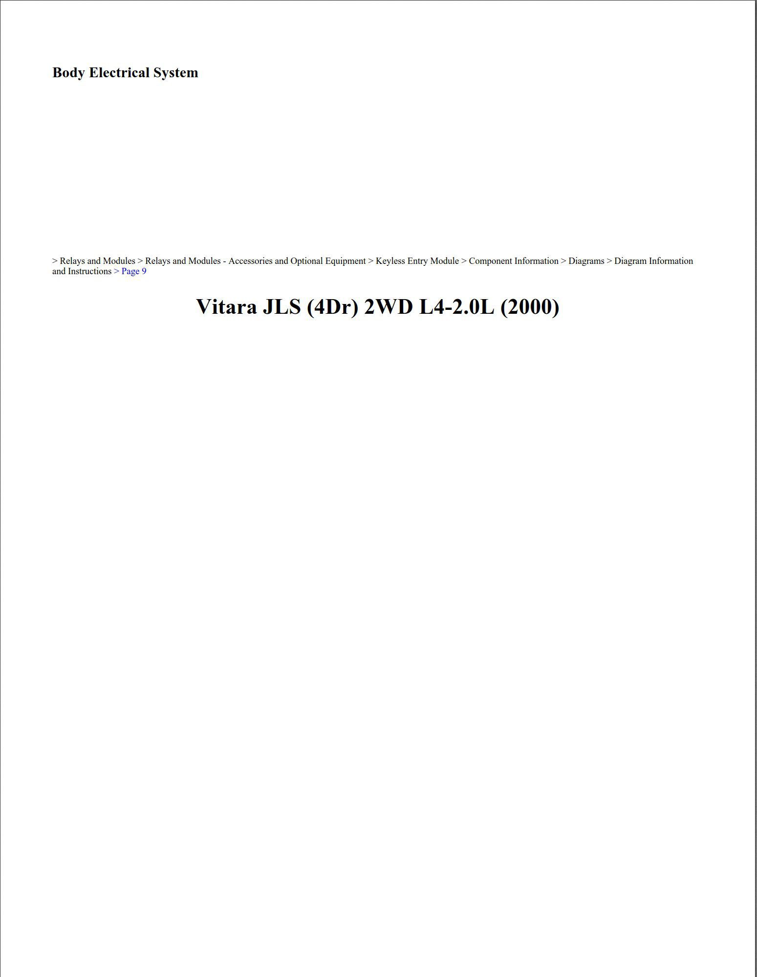 suzuki vitara 2000 jls 2wd 2.0l workshop manual