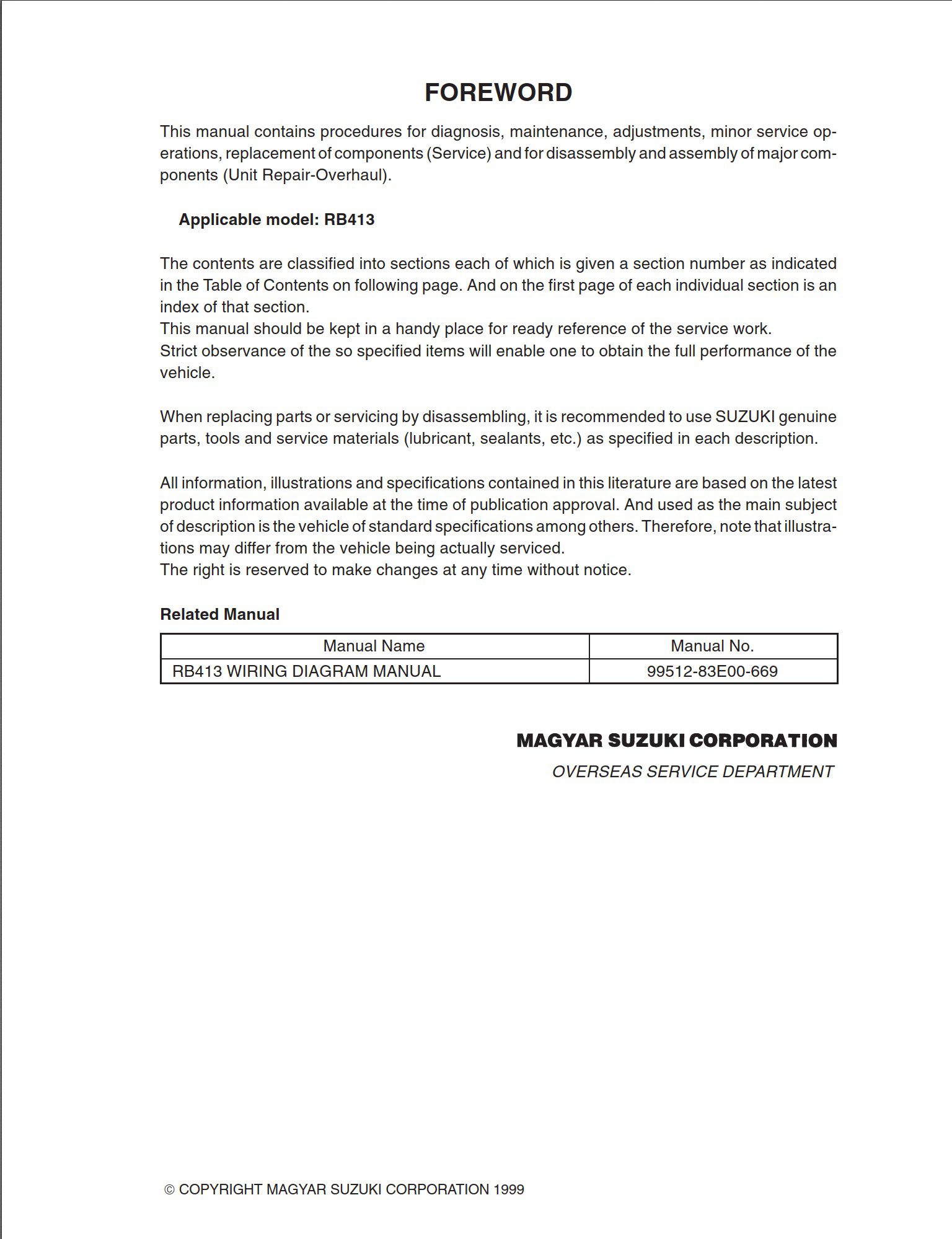 suzuki wagon 1997 r+ service repair manual