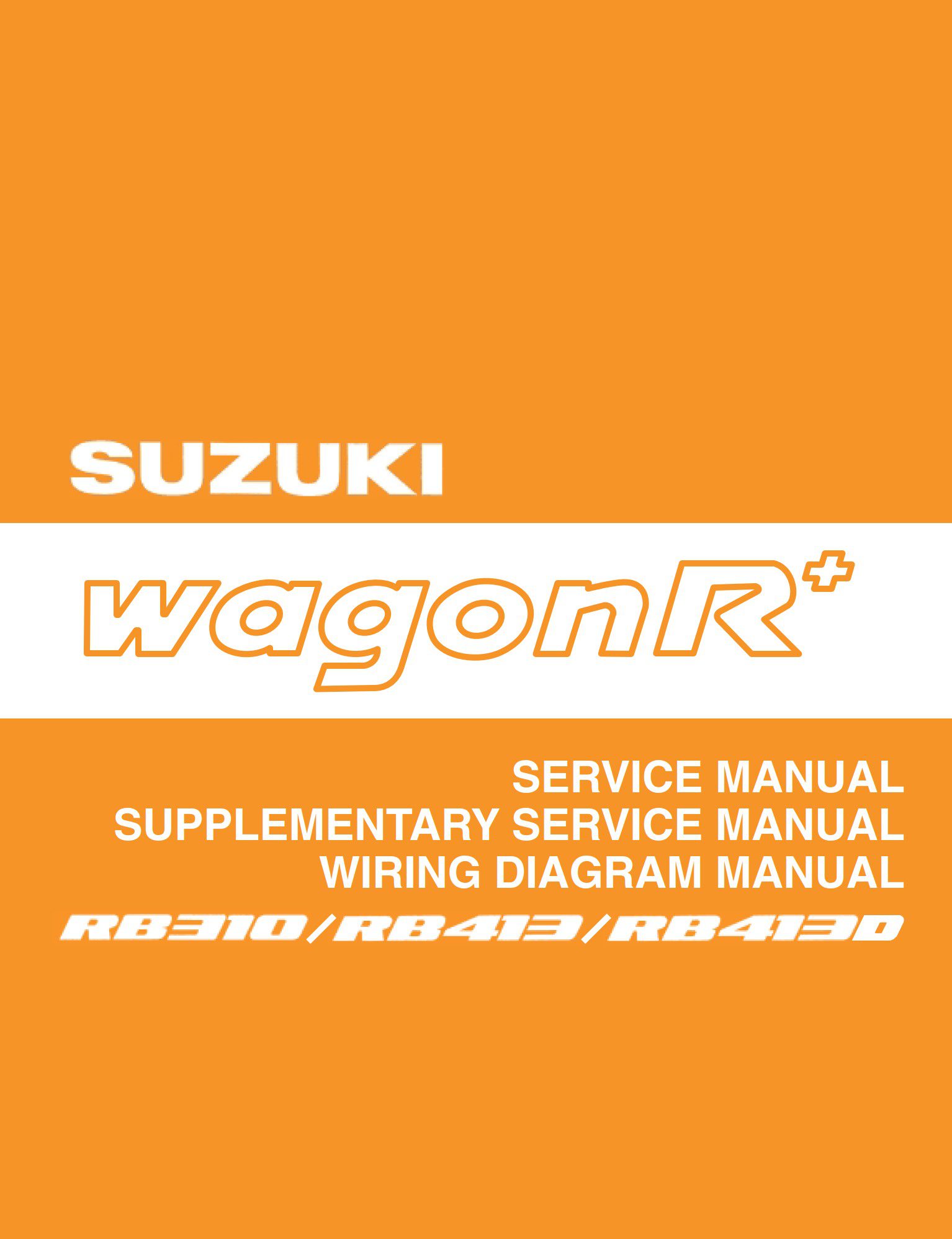 suzuki wagon 1999 r+ service repair manual