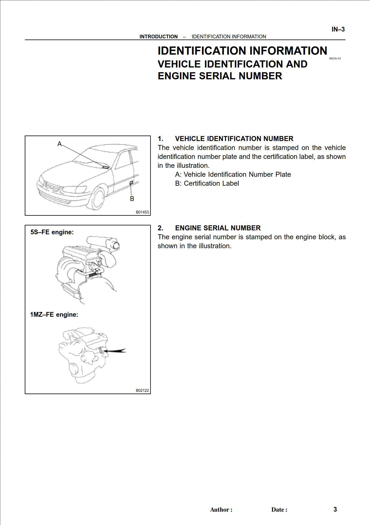 toyota camry 2001 workshop manual