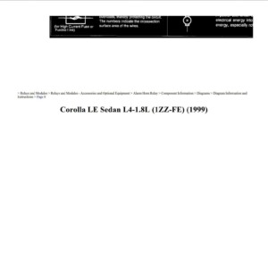 toyota corolla 1999 le sedan 1.8l workshop manual