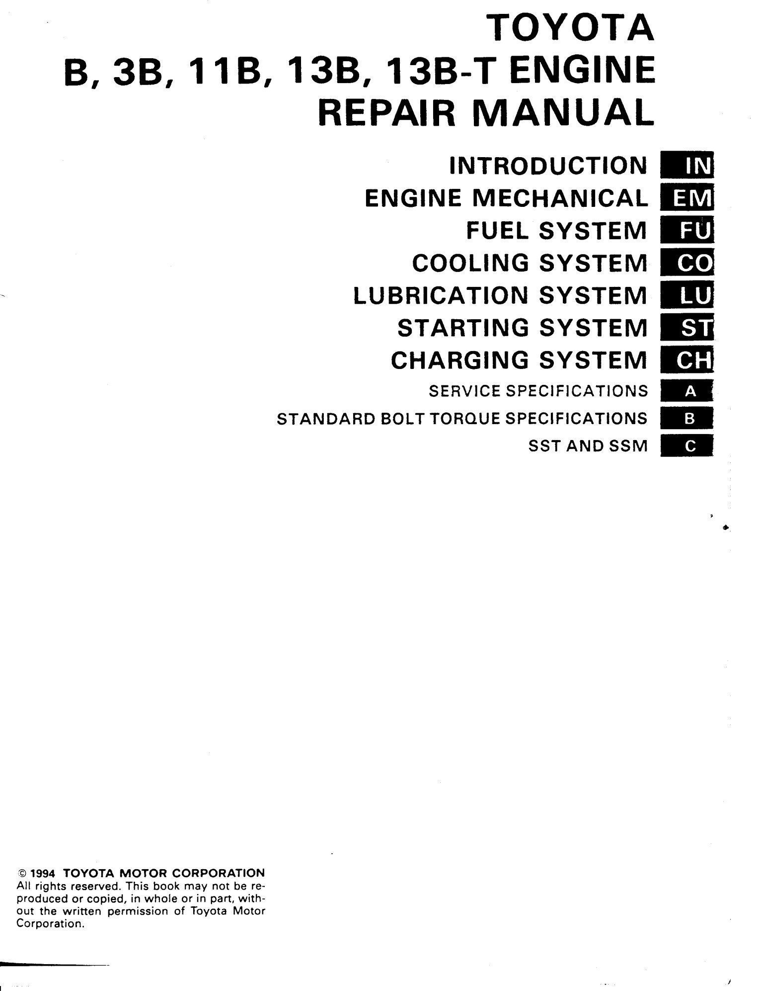 toyota dyna 1994 13b t engine manual