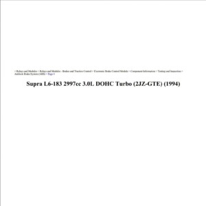 toyota supra 1994 3.0l dohc turbo workshop manual
