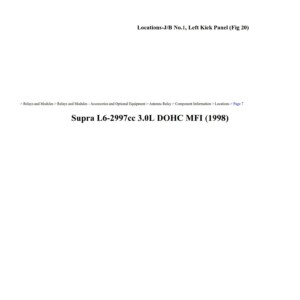 toyota supra 1998 3.0l dohc workshop manual