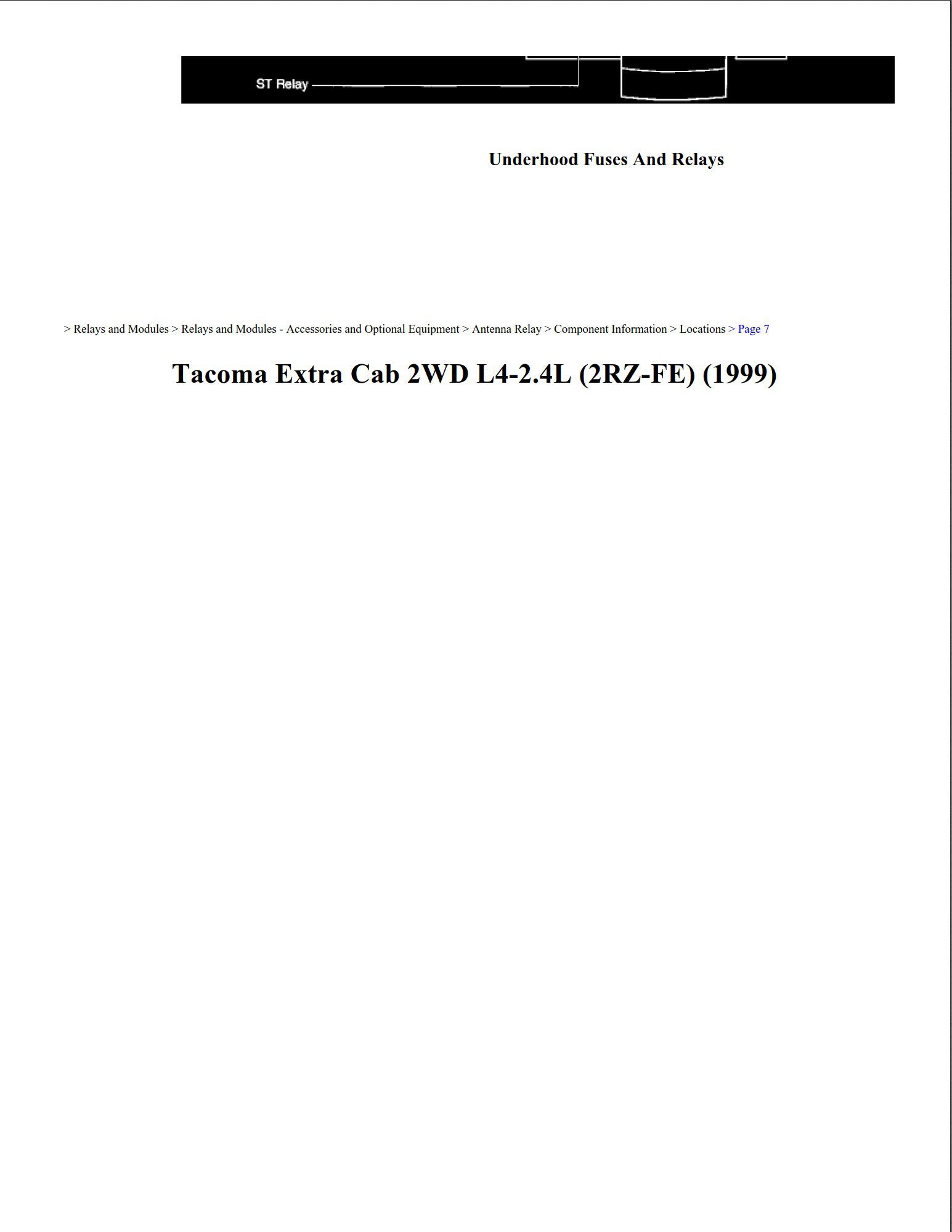 toyota tacoma 1999 extra cab 2.4l workshop manual
