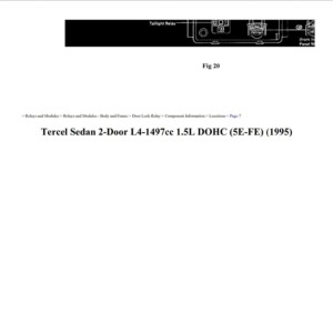toyota tercel 1995 1.5l dohc workshop manual