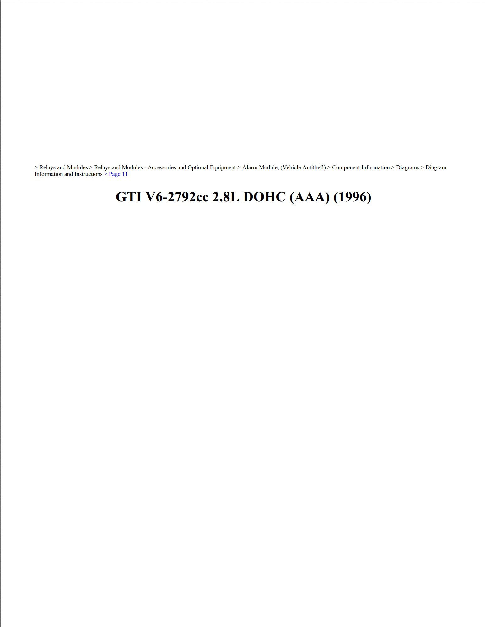 volkswagen golf 1996 gti v6 2.8l dohc workshop manual