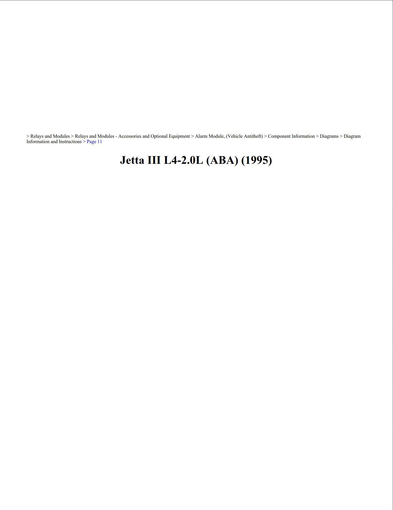 volkswagen jetta 1995 2.0l workshop manual
